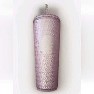 Starbucks Light Pink Chain Link Soft Touch Grande 24oz. Tumbler Cold Cup NEW